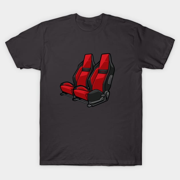 Recaro Bucket Seat T-Shirt by Rockartworks